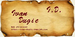 Ivan Dugić vizit kartica